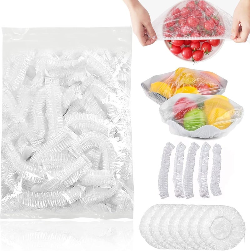 EPURETO EPURETO 100pcs Fresh Keeping Bags Food CoversReusable Elastic Food Storage Covers Plastic Sealing Elastic Stretch Bowl Lids Universal Kitchen Wrap Seal Caps 100pcs  - Image 3