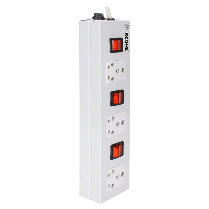 ECONE ECONE 16 Amp 2500 Watt Extension Board Extension Cord With 3 Socket 3 Switch For Heavy Appliances Devices 1 Year Warranty 35 Mtr 3 Core Long Wire 220 Volts White  - Image 5