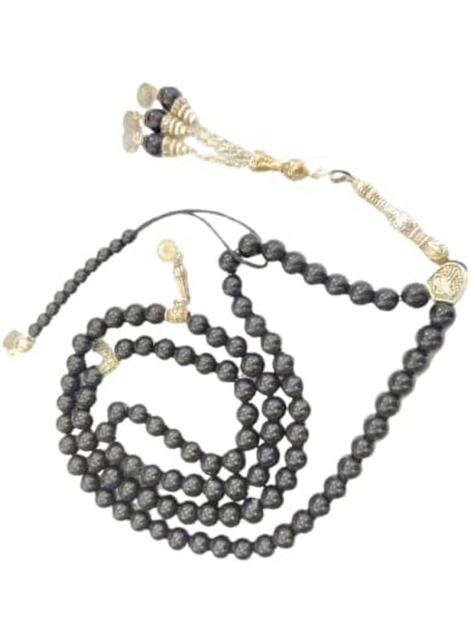 Elegant Handmade Black Agate 99 Beads Rosary - Image 1