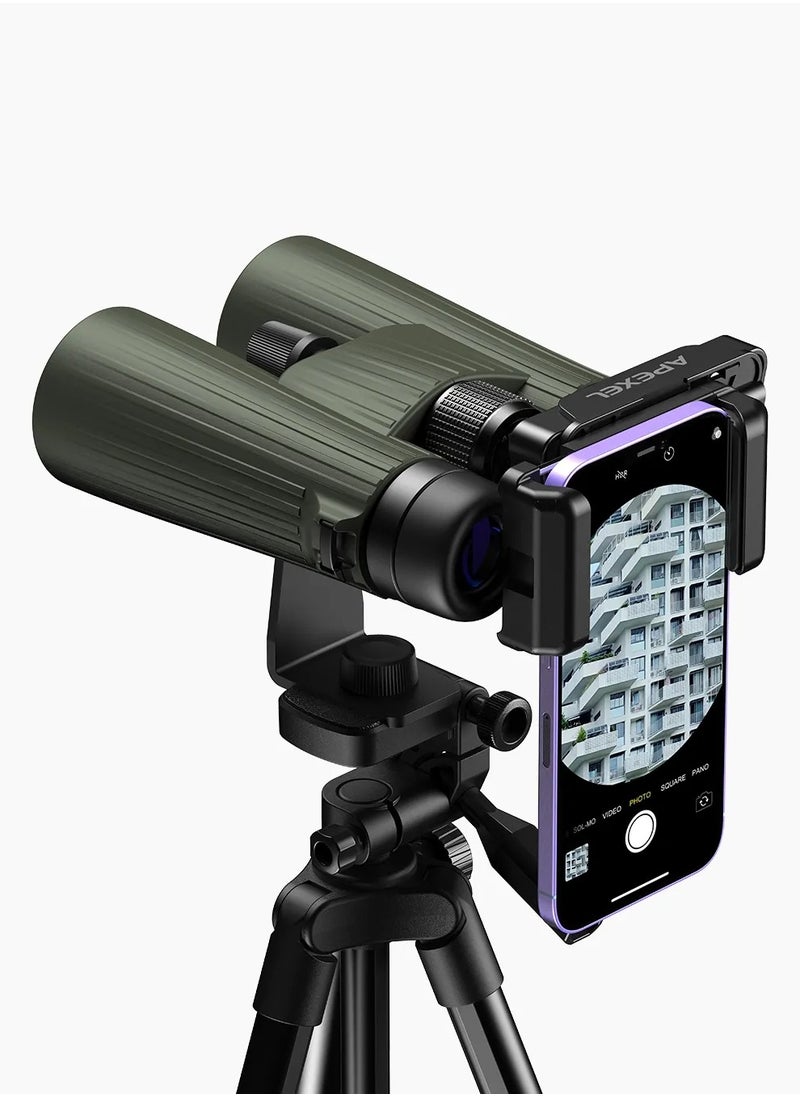 APEXEL - APEXEL Telescope Phone Adapter, Big Type Smartphone Adapter Mount, Universal Phone Mount, One-Piece Smartphone Binocular Adapter for iPhone/Android, for Spotting Scope Telescope Binocular Monocular - Image 1