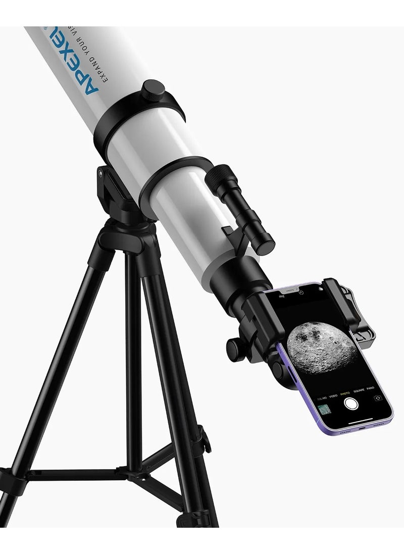 APEXEL - APEXEL Telescope Phone Adapter, Big Type Smartphone Adapter Mount, Universal Phone Mount, One-Piece Smartphone Binocular Adapter for iPhone/Android, for Spotting Scope Telescope Binocular Monocular - Image 1
