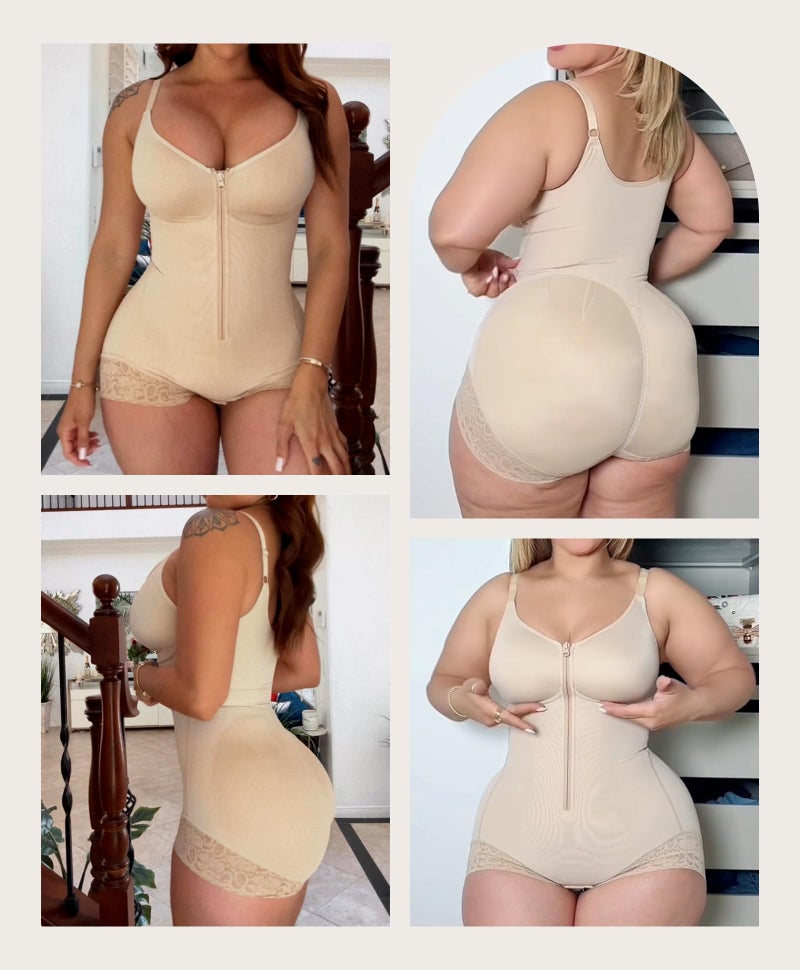 SHAPELLX Shapewear for Women Half Body Shaper Tummy Control Snatched Zipper Butt Lifting Faja Colombiana Bodysuits for Women - Image 2