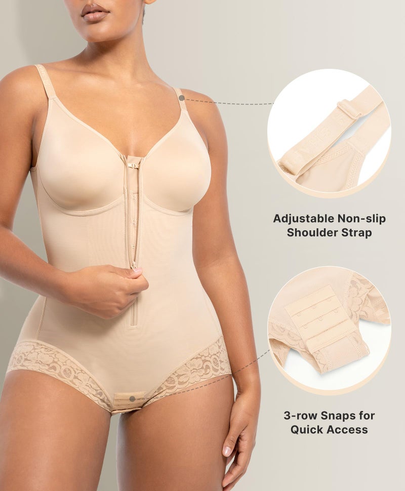 SHAPELLX Shapewear for Women Half Body Shaper Tummy Control Snatched Zipper Butt Lifting Faja Colombiana Bodysuits for Women - Image 3