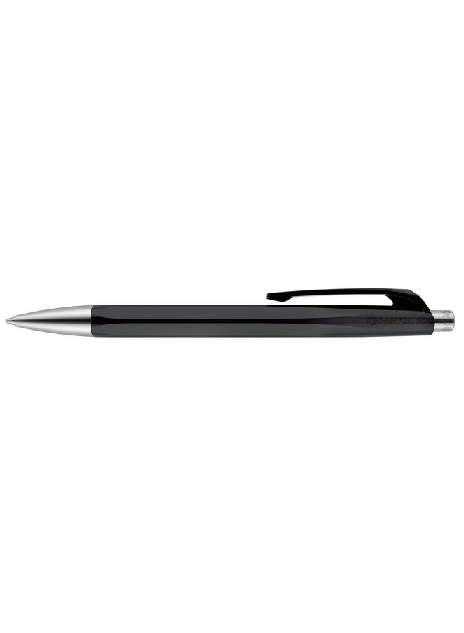 Caran d'Ache Caran Dache Ballpoint Pen Black With Swissride Blue Medium Cartridge - Image 1