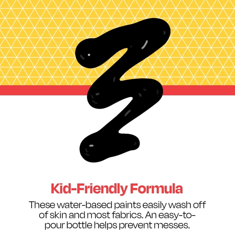 School Smart Washable Finger Paint, Black, 1 Pint Bottle - Image 4