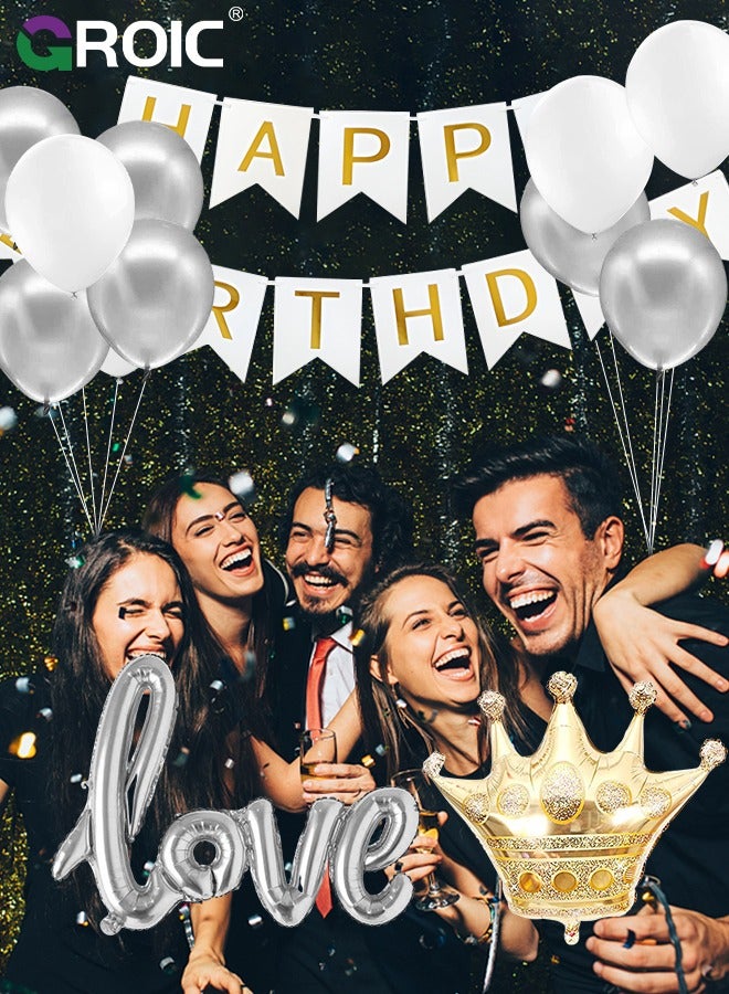 GROIC Party Birthday Balloons Supplies with A Pump Crown Decorations Favor for Boys and Girls - Image 5