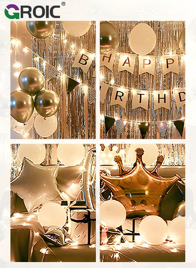 GROIC Party Birthday Balloons Supplies with A Pump Crown Decorations Favor for Boys and Girls - Image 4