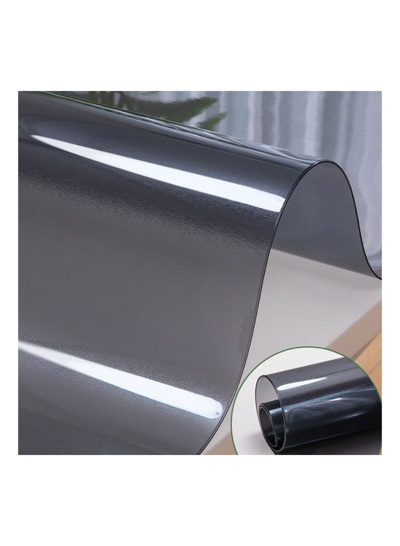 Tablecloth Oil Proof Glass Soft tablecloth Flexible Table Protective Table Cover Transparent Waterproof Kitchen Décor of Modern black  - Image 3