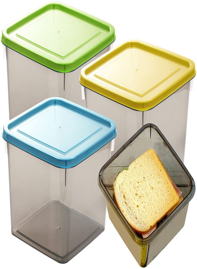 Youngever 3 Pack Sandwich Containers for Lunch Box, Reusable Food Storage Containers, Meal Prep Containers (Multi Sandwiches 75 Ounce) - Image 1