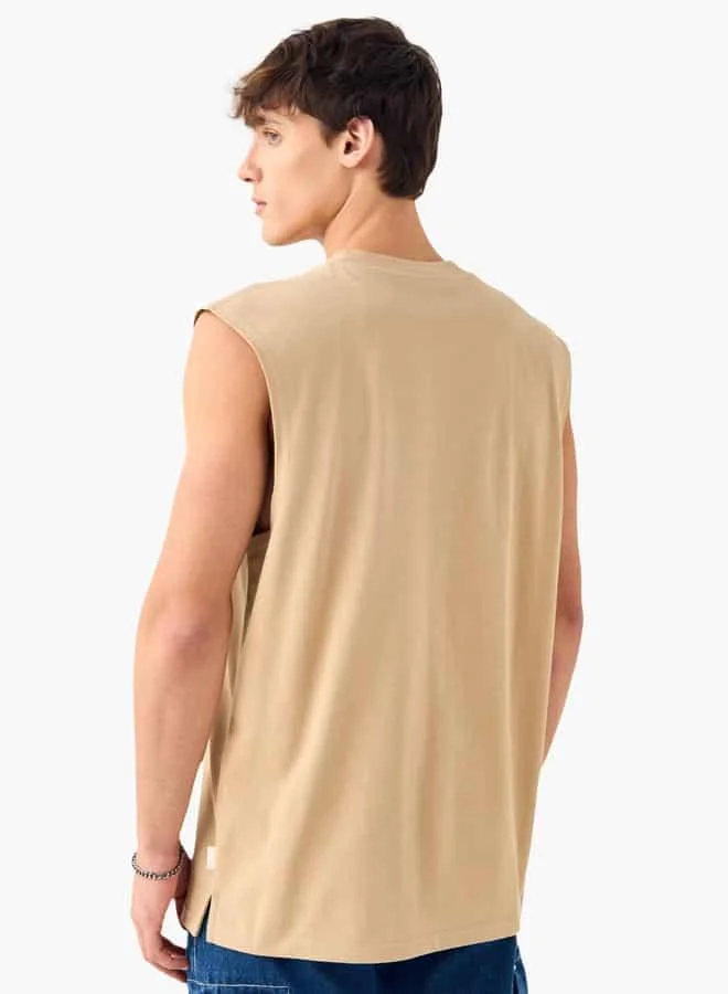 Lee Cooper Lee Cooper Textured Sleeveless T-shirt with Chest Pocket
