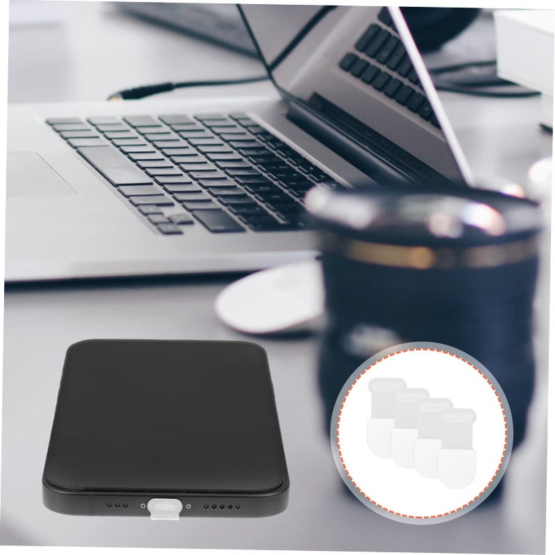 أغطية منفذ USB ذاتية اللاصق 4 قطع، أغطية مضادة للغبار للهواتف والأجهزة الإلكترونية - Image 5