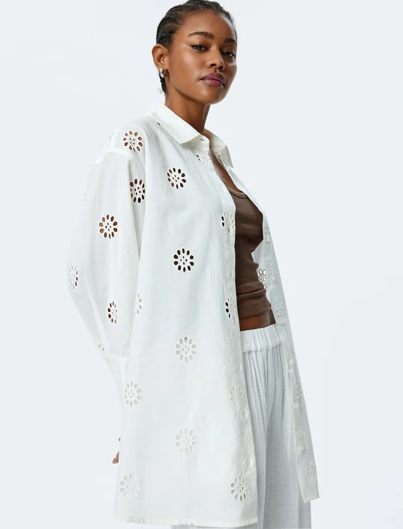 كوتون Broderie Long Tunic