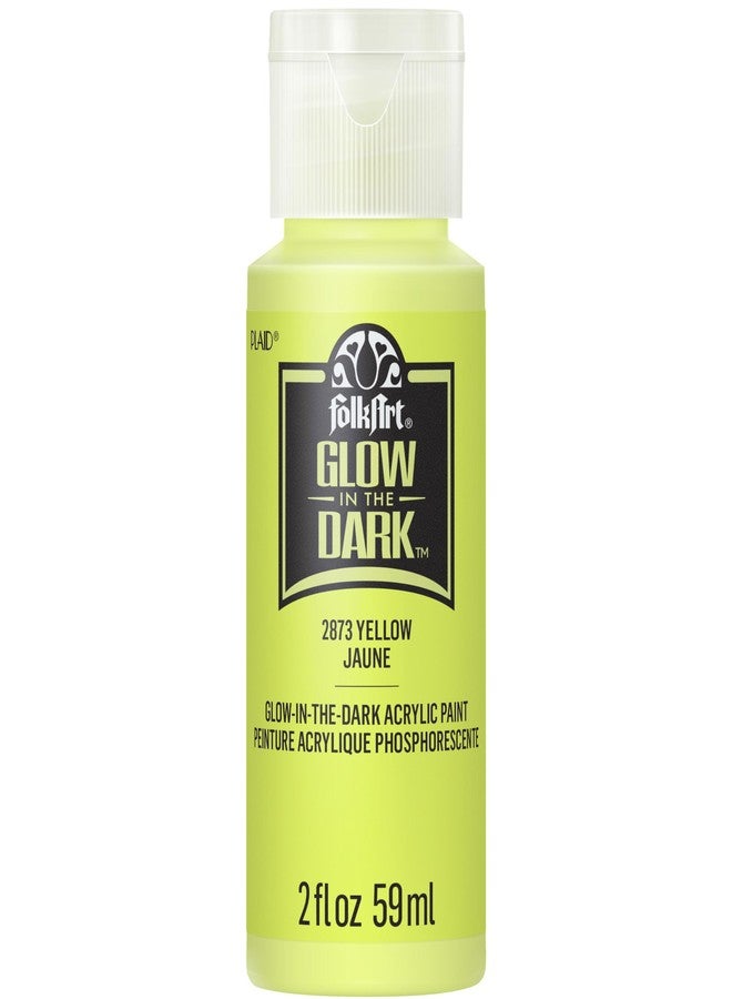 FolkArt Glow in The Dark Acrylic Paint (2 Ounce), K2873 Matte Yellow - Image 1
