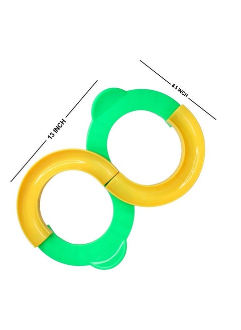 INAAYA Fun Infinite Loop Track Toy with 2 Mini Balls/ Balancing Track Toy/8 Shape Loop Game Learning and Educational Toy for Kids Pack of 1 Multicolour