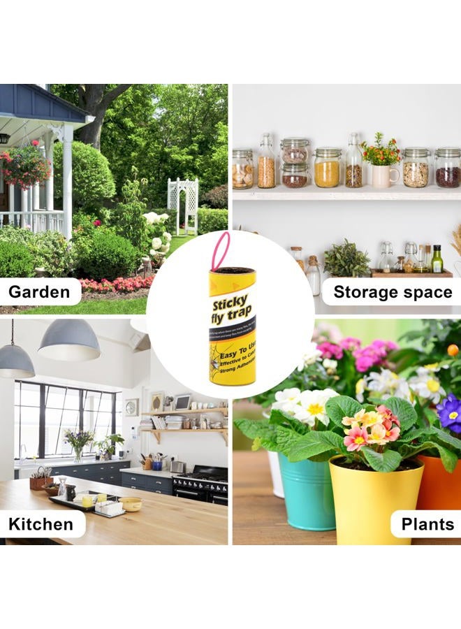Dwcom Trap Dwcom 20 Pack Sticky Fly Ribbon Catcher, Fruit Fly Traps for Kitchen, Fly Paper Strips Indoor - Image 5
