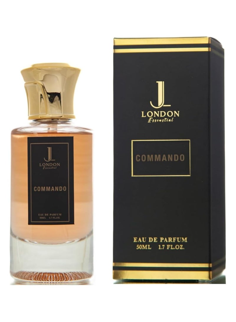 چان لندن عطر جان لندن إسنشال إي دي بي كوماندو للرجال والنساء مستوحى من ديور سوفاج 50 مل - Image 3