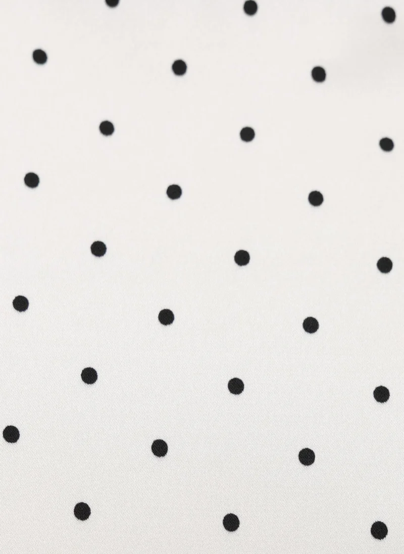 Lichi  Polka dot mini skirt with lace trim for Women | Best Price UAE