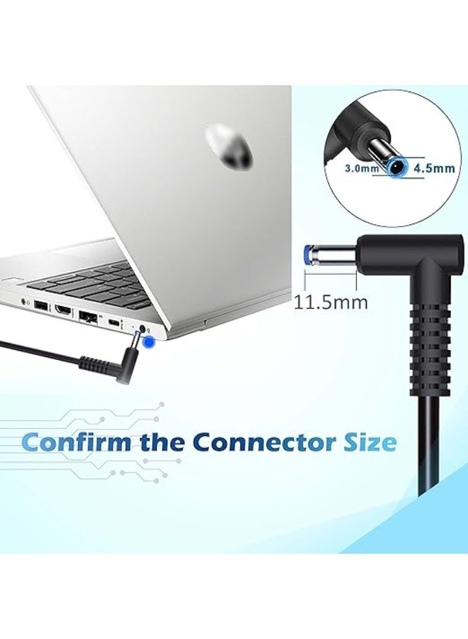 65W AC Laptop Charger for 13, 15, 17 Inch Laptops and X360 Series with Power Cord – Blue Tip Barrel Connector** - Image 4