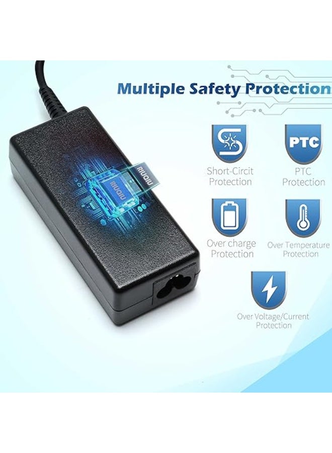 65W AC Laptop Charger for 13, 15, 17 Inch Laptops and X360 Series with Power Cord – Blue Tip Barrel Connector** - Image 2