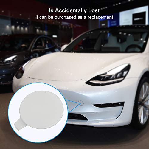 TIKSCIENCE Front Tow Hook Cover for Tesla Model 3 2017-2023 White Front Bumper Tow Hook Cover Cap - Image 3