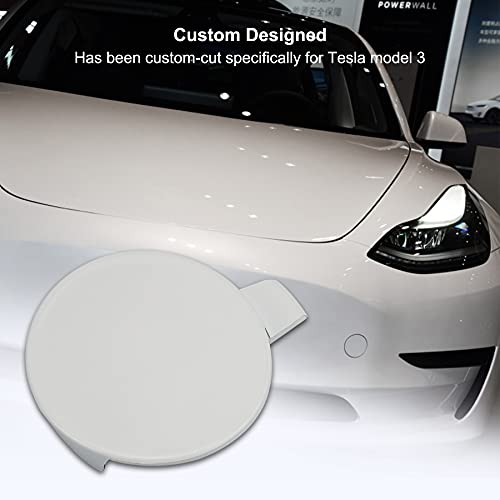 TIKSCIENCE Front Tow Hook Cover for Tesla Model 3 2017-2023 White Front Bumper Tow Hook Cover Cap - Image 5