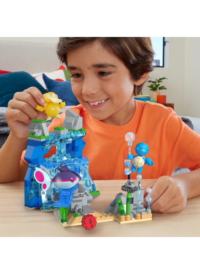 Mega Brands MEGA Pokémon Building Toys Set Aquatic Adventure with 319 Pieces, 2 Poseable Characters, for Kids  - Image 2