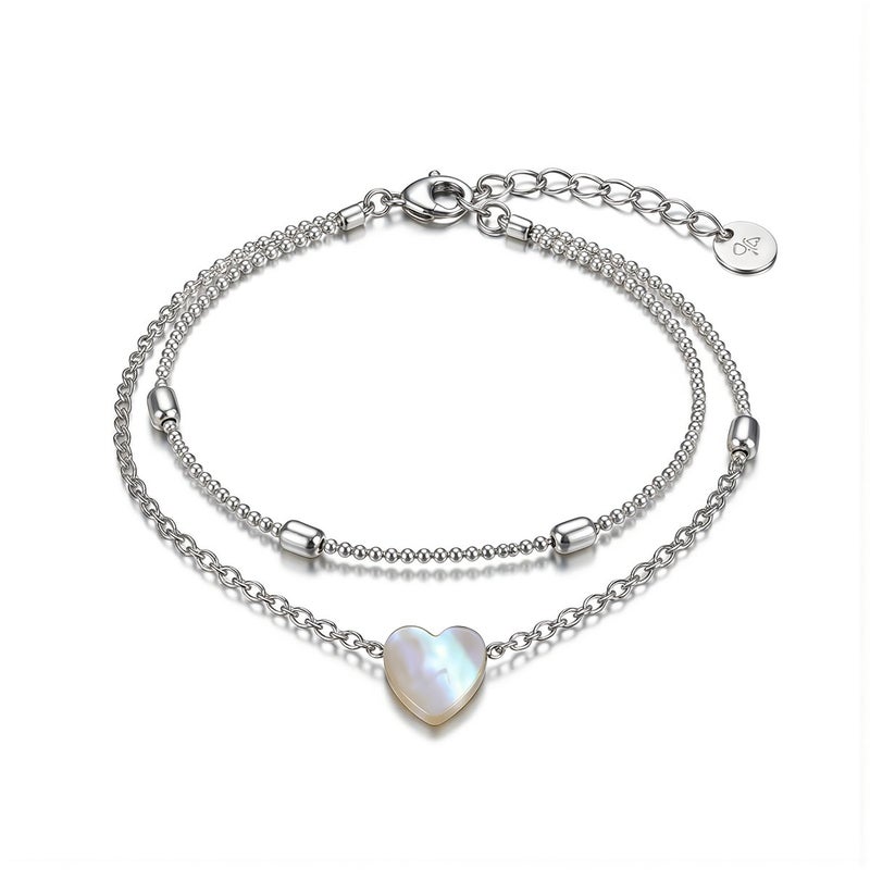 Thick Coated Layered Heart Anklets for Women Scratch Resistant Long Lasting Ankle Bracelet - Image 2
