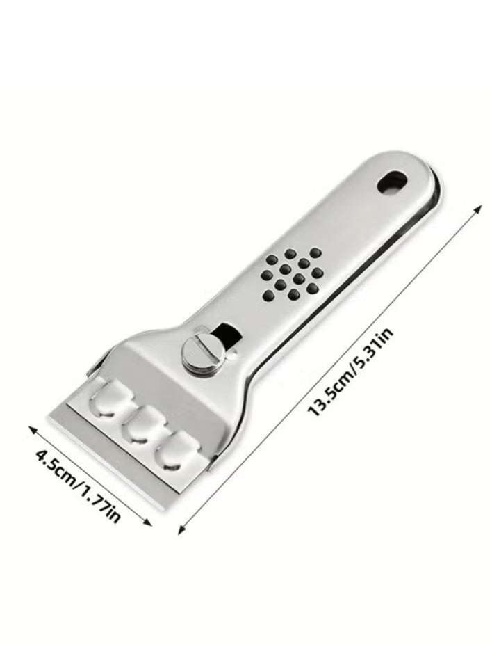 1Pcs Cleaning Scraper, Multipurpose Scraper With Blade, Paint Scraper, Oil Dirt Cleaner, Kitchen Cleaner For Ceramic Induction Cooktops, Cleaning Tool,Ready For School, Apartment Essentials - Image 2