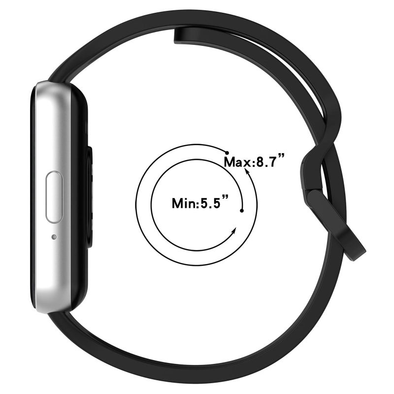 For Samsung Galaxy Fit 3 Colorful Flat Buckle Silicone Sports Watch Band(Black) - Image 5