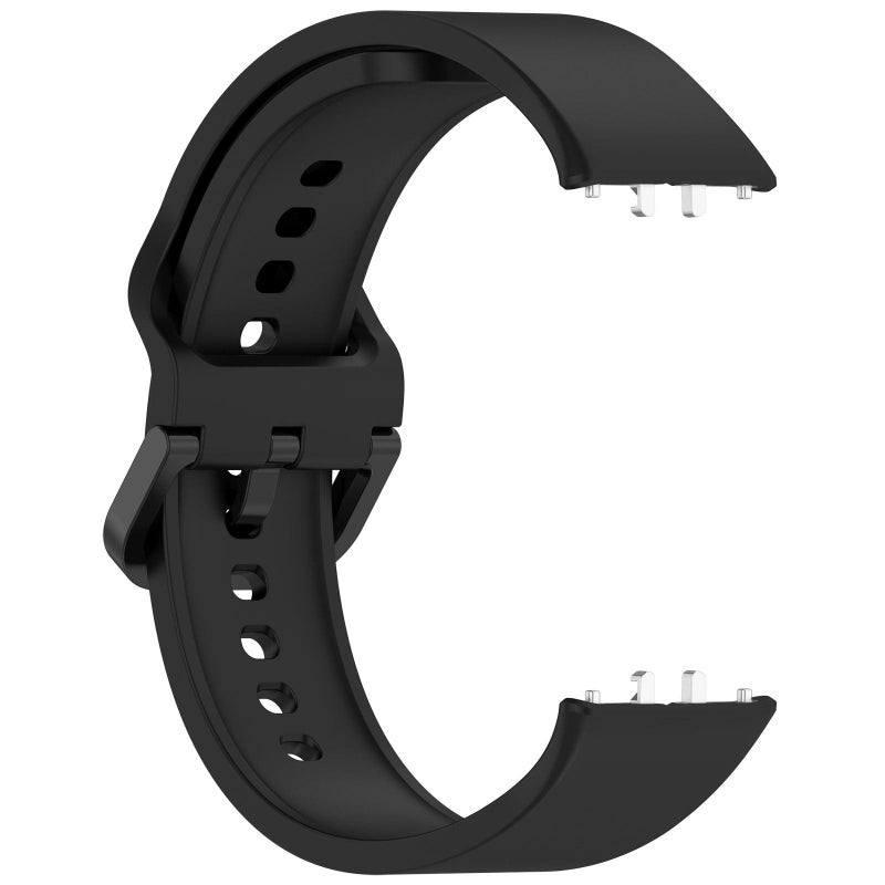 For Samsung Galaxy Fit 3 Colorful Flat Buckle Silicone Sports Watch Band(Black) - Image 2