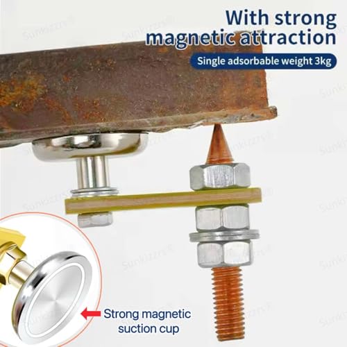 Sunkizzrs® Magnetic Welding Fix Ground Clamp — Welding Magnet Head — Strong Magnetic Weldings Support Auto Bodywork Spotter Tools for Electric Welding Ground Clamp Spotter Connector - Image 5