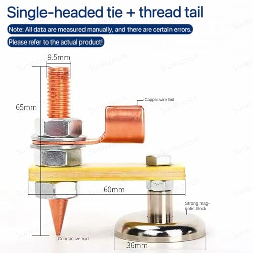 Sunkizzrs® Magnetic Welding Fix Ground Clamp — Welding Magnet Head — Strong Magnetic Weldings Support Auto Bodywork Spotter Tools for Electric Welding Ground Clamp Spotter Connector - Image 3