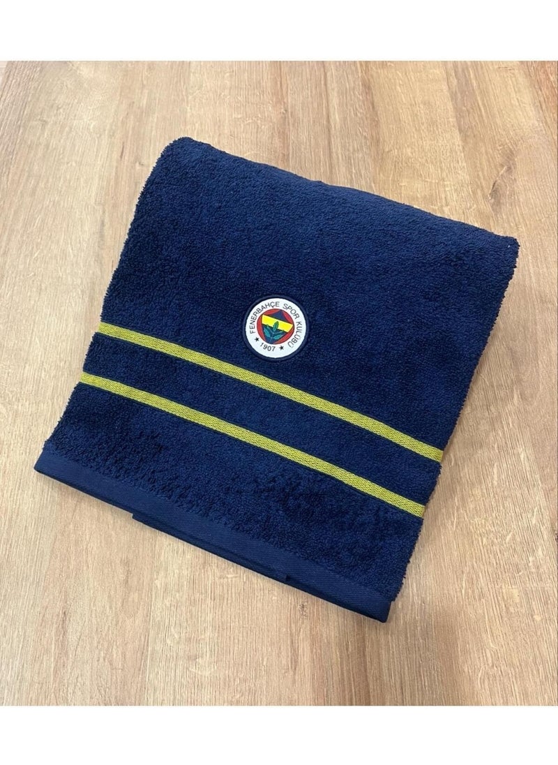 TA - Crown Licensed Fenerbahce Crest Cotton 70X140 cm Bath Towel (Navy Blue) - Image 1