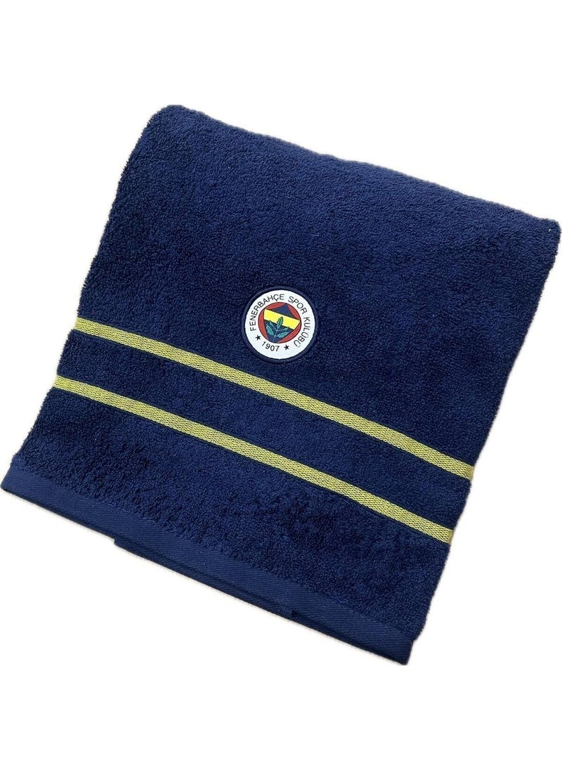 TA - Crown Licensed Fenerbahce Crest Cotton 70X140 cm Bath Towel (Navy Blue) - Image 1
