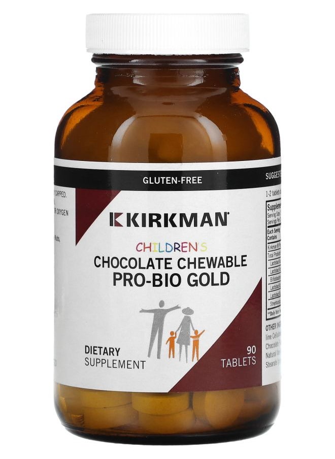 Kirkman Labs - Children's Chewable ProBio Gold Chocolate 90 Tablets - Image 1