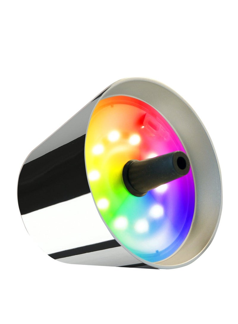 Sompex Top 2.0 Bottle Table Lamp (Glossy finish) | indoor & outdoor use | IP 44 Splashproof | 3 metallic colours | Stepless touch with dimmable and memory functions | 12.5x11 cm - Chrome - Image 5