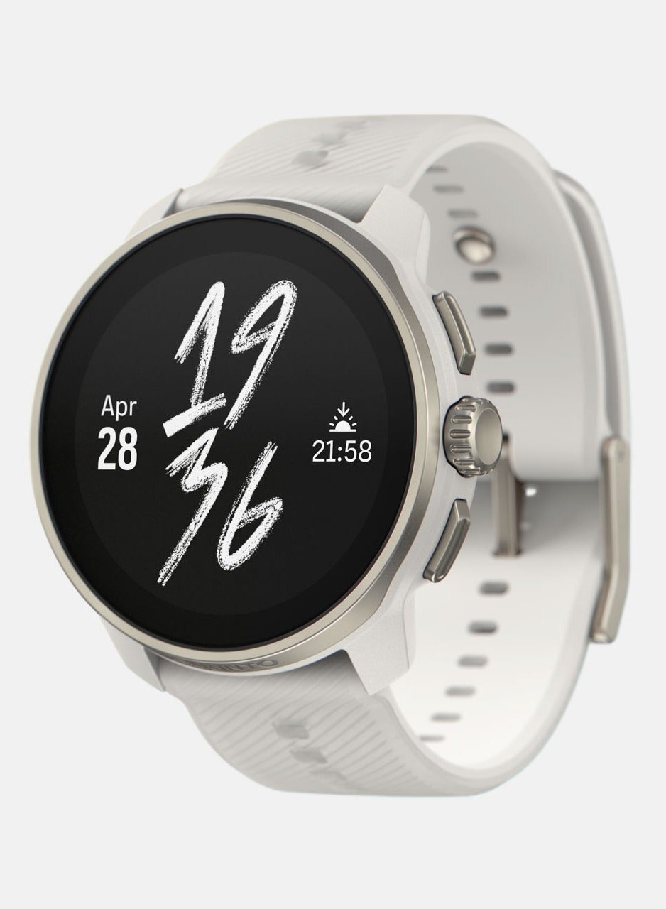 Suunto Race S Stainless Performance Watch | 45mm HD AMOLED Screen, Digital Crown, HRV, Race, Train, Recover, Long Battery, Offline Maps, Dual-band GPS/GNSS, 95+ Sports Mode, Planner - Powder Grey