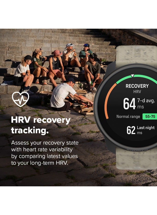 سانتو ساعة الأداء Race S المصنوعة من الفولاذ المقاوم للصدأ | شاشة AMOLED عالية الدقة 45 مم، تاج رقمي، HRV، سباق، تدريب، استعادة، بطارية طويلة، خرائط غير متصلة، GPS/GNSS مزدوج النطاق، 95+ وضع رياضي، مخطط - - Image 4