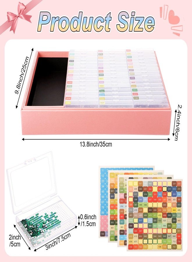 Willinglong 45pcs Diamond Art Storage Containers Trays Kits, 2-in-1 Bead Organzier with Accessories and Tools for DIY Diamond Art Craft Jewelry Bead Storage - Image 3