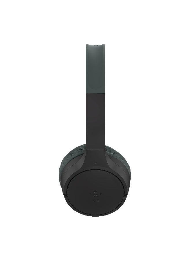 Belkin SoundForm Mini Kids Wireless Headphones with Built-In Microphone, 30H of Playback Time, & Fun Stickers - Over-Ear Headsets for Online Learning, School, Travel, iPhone, iPad, Galaxy - Black black - Image 2