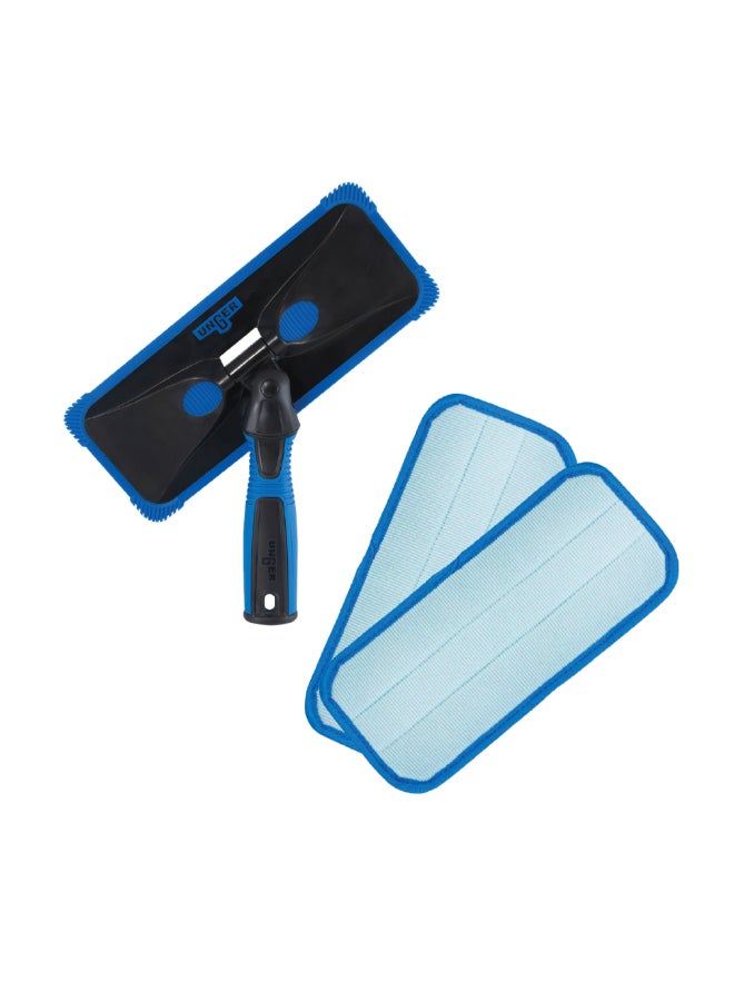 أنجر منظف النوافذ الداخلية بروكلين احترافية بمقبض مبطن لا يترك علامات أزرق وأسود 7 x 23 x 27.94 سم 980300 - Image 1