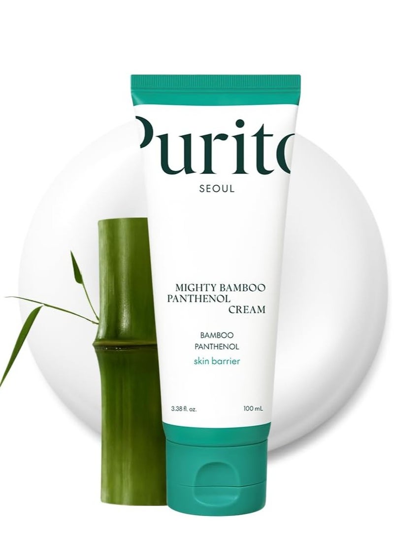 بوريتو Purito Mighty Bamboo Panthenol Cream ، Glow Cream ، إصلاح حاجز الجلد ، لجميع أنواع البشرة ، مرطب الوجه اليومي ، الجلد الزجاجي ، خالي من القسوة ، العناية بالبشرة الكورية 3.38FL.OZ / 100 مل.  - Image 1