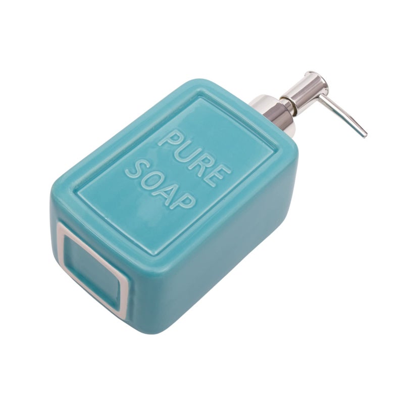 STORE 2508 Store2508 Ceramic Liquid Handwash Soap Dispenser Pump for Bathroom/Kitchen - 350ml (Blue) - Image 3
