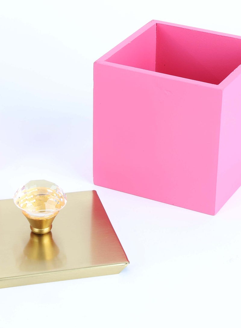 Snack Serving Tray, 8.5" Dry Fruit Container Box with Tray with Lid, Nut and Candy Storage Organiser for Kitchen, Storage Organiser for Dried Fruits, Cashew Nuts storage (Pink) - Image 2