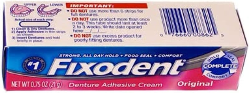 Fixodent Denture Adhesive Cream Original 075 oz Pack of 11 - Image 4