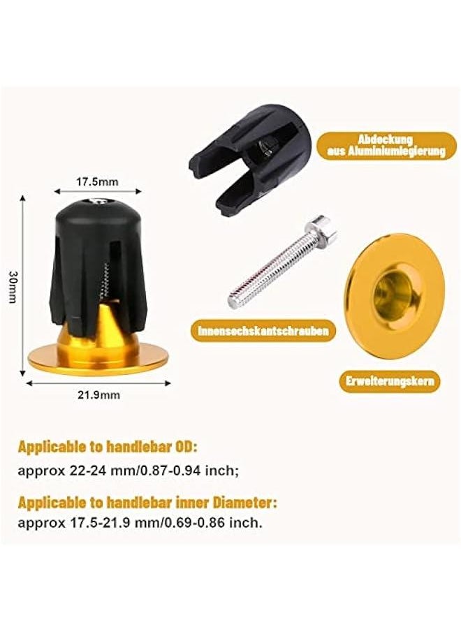 Generic - Aluminum Adjustable Handlebar Bike Bar Ends,Handlebar End Plugs,Cycling Bike Bar Ends Plug Cap for Road, Mountain,Most Bikes, Handlebar End Plugs, Aluminum Adjustable HandlebarHandlebar End Plug - Image 1