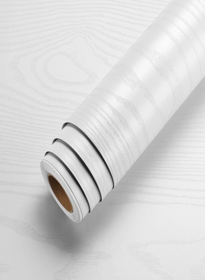 LaCheery Thick White Wood Grain Contact Paper Waterproof Oak Wood Look Contact Paper for Countertops Cabinets Peel and Stick Wallpaper White Wooden Vinyl Wrap for Desk Table Top Removable 15.8"x80" - Image 4
