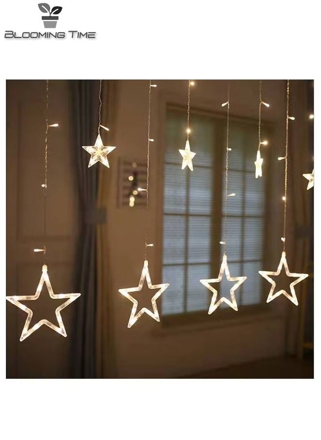 BLOOMING TIME - 3.5M  LED Five-Pointed Star Shaped Light String Warm White Atmosphere Feel Full Of Warmth - Image 1