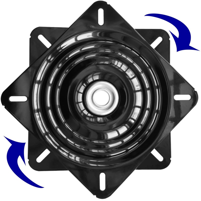 Evadow 10Inch Bar Stool Swivel Plate Heavy Duty Chair Swivel Base with Solid Ring of Ball Bearings 600lbs Capacity Replacement Swivel Seat Parts Lazy Susan Hardware for Barstools Recliner Chair Boat 