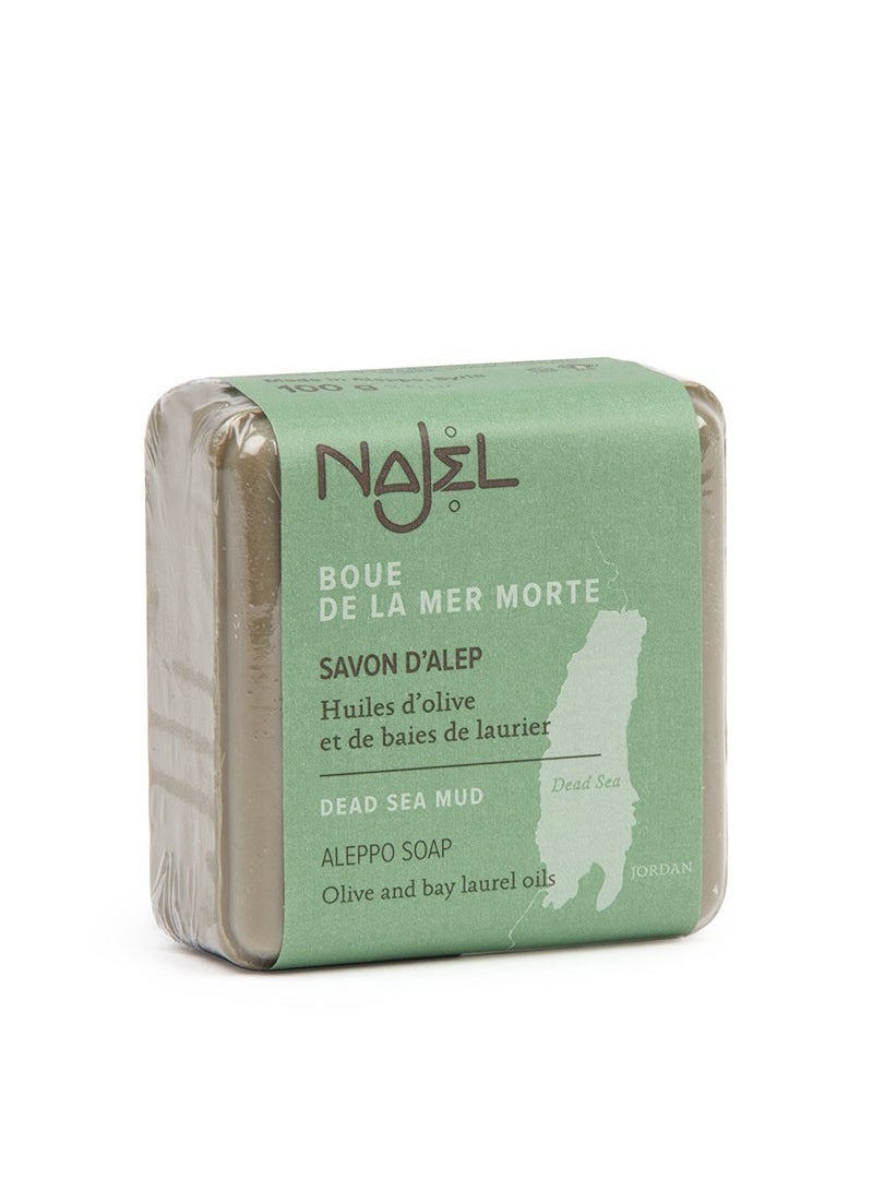 najel Aleppo Soap with Dead Sea Mud Regenerating Soap, for face, body and hair, 100g - Pack of 3 Soaps - Image 2